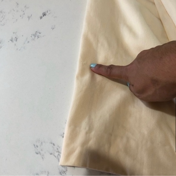 Paul Stanley 100% pure wool midi yellow skirt S:12 - Picture 11 of 16